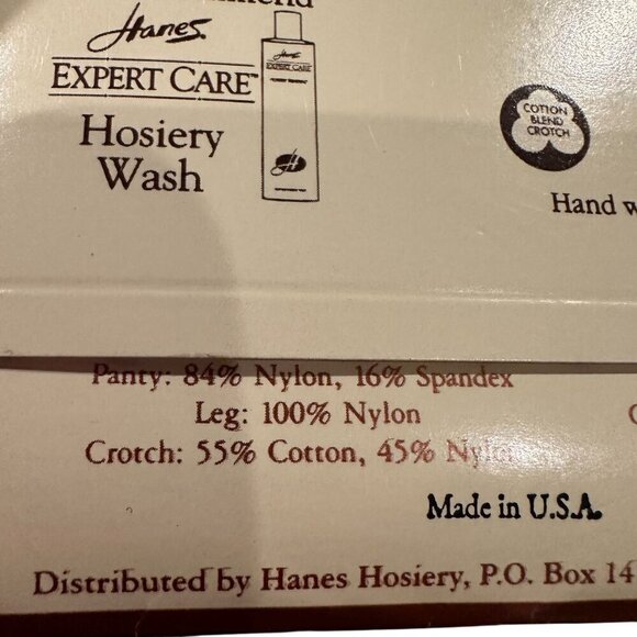 Hanes Absolutely Ultra Sheer Pantyhose Sandalfoot Style 707 Size B Travel Buff - Picture 3 of 6